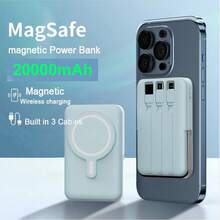 GAWFOLK Sạc dự phòng 10000mAh màu xanh dương kèm đế và cáp tích hợp - Trạm sạc không dây từ tính 2 trong 1, chân đế điều chỉnh được để xem rảnh tay, sạc nhanh, tương thích với Apple/Android, lý tưởng cho du lịch, bàn làm việc và đầu giường. Thích hợp cho kỳ nghỉ đông, du lịch ngoài trời/cắm trại và làm quà tặng dự phòng khẩn cấp cho gia đình, bạn bè, quà sinh nhật, quà cắm trại ngoài trời, sạc dự phòng di động. - Phiên bản nâng cấp có chân đế, màu xanh dương - Xem 10