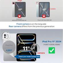 BOLLYMORE 1 pieza Protector de pantalla de vidrio templado, adecuado para el modelo iPad Pro 11 pulgadas de 5ta generación M4 de 2024, compatible con iPad Pro 11 pulgadas, con marco de alineación, compatible con funda protectora, compatible con Apple Pencil Pro, Face ID y Apple Pencil, fácil instalación, alta definición y claridad - Blanco - Ver 5