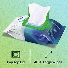Disposable Body Wipes For Adults 80 Count 2 X 40 Packs - Premoistened Washcloths For Elderly Bathing Infused With Aloe And Lanolin -Alcohol-Free Adult Wet Wipes Extra Large 8" X 12" Wash Cloth - 80 cái, 2 gói x 40 cái. - Xem 4