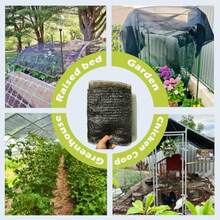 55% Shade Cloth For Garden Sunblock Mesh UV Resistant Net For Vegetables Flowers Greenhouse Raised Bed Plant Shade Cover From Sun Black 6.5X10 FT - 10英尺*20英尺 - 查看 8