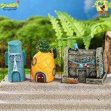 SpongeBob SquarePants 1个菠萝屋卡通鱼缸装饰品,树脂菠萝屋水族箱装饰,洞穴桶景观设计鱼缸配件,适合节日派对氛围装饰 - 彩色 - 查看 11