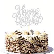 1个闪光生日蛋糕装饰插牌，婴儿派对生日蛋糕装饰，生日派对用品 - 生日 - 查看 8