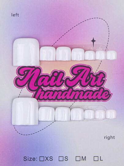 10pcs Y2K Style Handmade Nail Art Stickers, Nude & White French Tip Design, Glitter Nail Decals Suitable For Women/Girls Party, Dance, Daily Wear, Comes With Tools, Can Be Used As Gift (Includes 2 Spare Nude Nail Stickers) Press On Nails