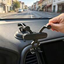 TAFDIUR 360° Rotatable Multi-Function Suction Cup Phone Holder, Desk Stand, Textured/Mirror Surface Design, One-Click Placement, 4-Point Gravity Lock, Car Navigation Phone Mount - A86+PJ04 - View 12