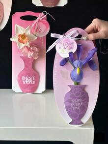 4pcs Single Flower Bouquet Packaging Boxes, Rose Flower Boxes, Fresh Flower Handbag Packaging Materials, Holiday Flower Handbag Boxes, Flower Shop Fresh Flower Wrapping Paper/Boxes, Birthday Flower Packaging Decor (Excluding Ribbons) - Multiple Styles - View 8