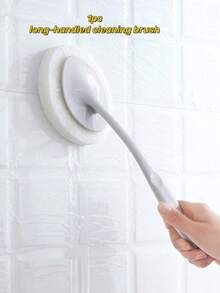 1 cái chổi bọt biển cán dài dùng trong phòng tắm, bằng nhựa, đa năng, dùng để vệ sinh gạch ốp tường, cửa kính, sàn nhà, đầu chổi bọt biển thay thế, dụng cụ phòng tắm, dụng cụ vệ sinh nhà cửa thiết yếu. - A - Xem 13