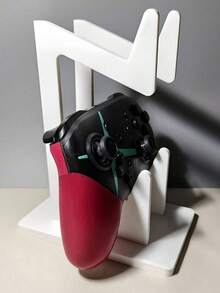 1pc Game Controller Headset Stand, Universal Game Controller Holder, Can Store 2 Game Controllers And 1 Headset, 3-In-1 Game Controller Storage, Durable Plastic Material, Suitable For Desktop Organization, Game Console Storage Box, Compact Storage Box - Multicolor - View 7