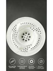 1pc Reusable Anti-Clogging Drain Cover, Shower Drain Collector, Non-Slip Bathroom Sink Strainer, Anti-Clogging & Anti-Insect, Easy To Install Drain Protector - Multicolor - View 7