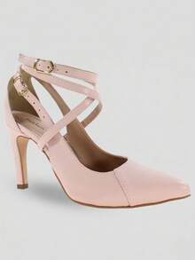 Women Heeled Sandals - Rosa Pálido - View 2