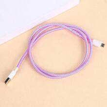 1件適用於Apple 18W/20W充電線保護套，多色可選，數據線保護套，矽膠防折原裝充電線保護套，兼容Apple充電器，充電器保護套，DIY配件 - A - 查看 7