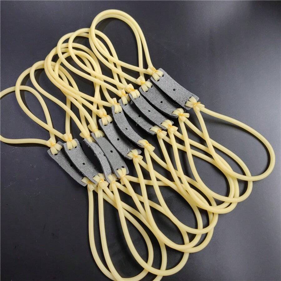 Easytoday 5/10支装传统3050型橡胶管,外径5mm x 内径3mm,圆形,适用于弹弓户外射击橡皮筋配件 - 薑色 - 查看 1