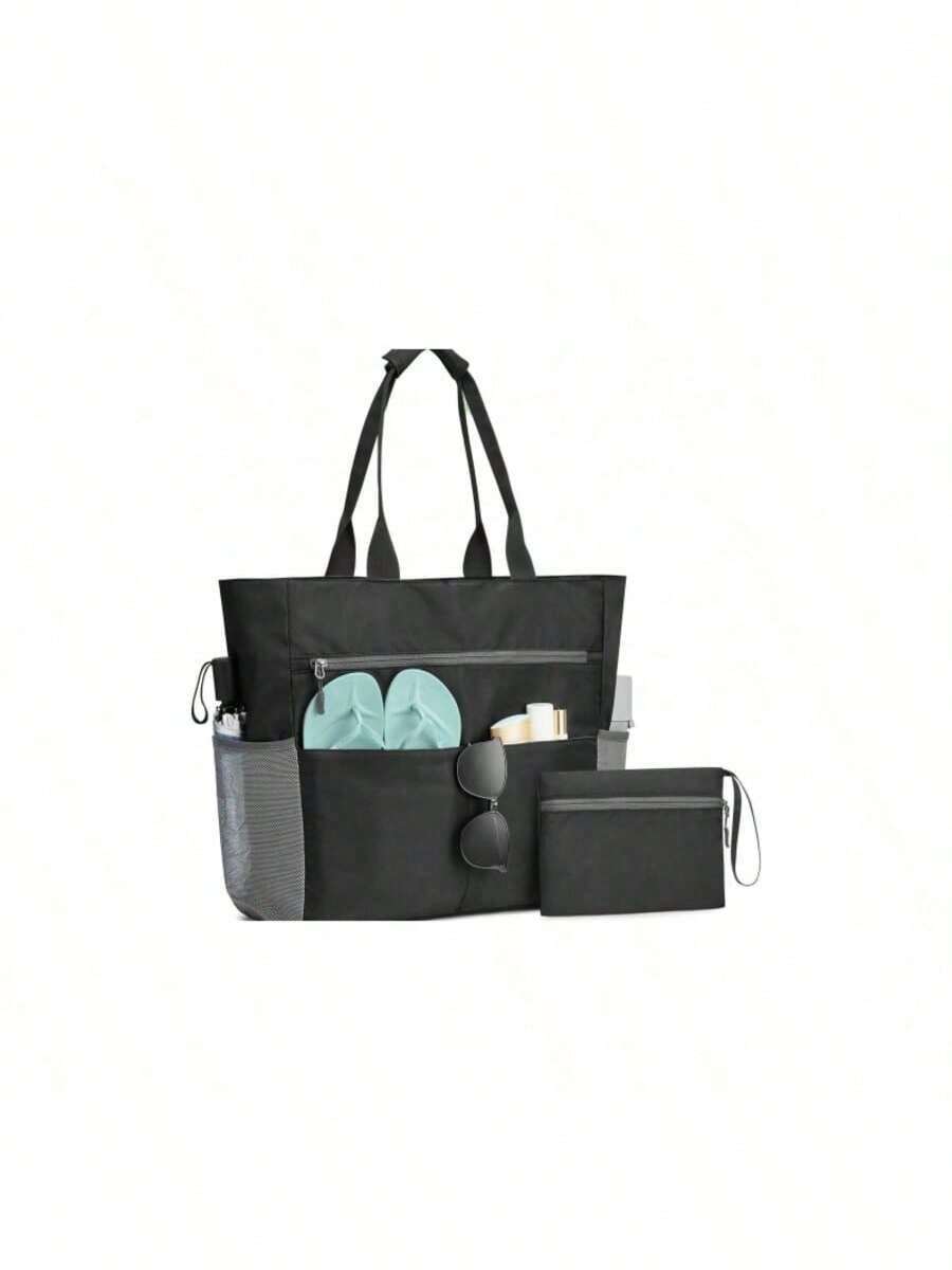 Beach Handbag Large Waterproof Foldable Beach Bag Large Capacity Portable Handheld