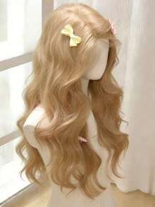 26 Inch Light Golden Long Wavy Full Wig (Hairpin Not Included), Natural Looking Synthetic Hair Wig Suitable For Daily Wear, Parties And Cosplay - Multicolor - View 4