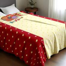 1pc Cartoon Funny Print Flannel Blanket - Soft & Comfortable, Suitable For Outdoor, Travel, Camping, Sofa, Bedding - Modern Cute Cartoon Minimalist Print, Comfortable Bedding Accessory For All Seasons, Versatile - Multicolor - View 7