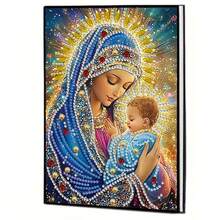 5D DIY Diamond Painting Notebook, A5 Size, Religious Figure & Mandala Pattern, Diamond Painting Notebook Set, Suitable For Handmade Creative Gift - G - View 3