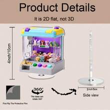 1pc Rotatable Acrylic Desktop Decor, Displaying Multiple Plush Figures, With Digital Display And Control Device, Suitable For Counter Display, Entertainment Venues, Gifts. Collectible Figurines, Birthday Decoration, Birthday Gift, Graduation Gift, Mother's Day Gift, Party Decoration, Party Supplies, Hospitality, Graduation Souvenir Office Desk Desk Office Supplies Office Accessories - Colorful - View 3