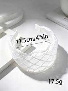 1件白色优雅婚礼头饰，适合婚礼、派对和拍照场合 - 彩色 - 查看 10