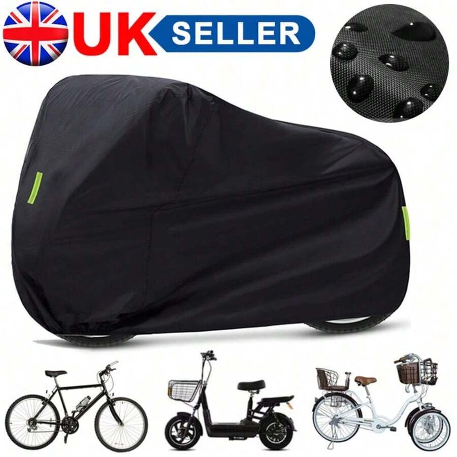 Heavy Duty Bicycle Bike Cover Waterproof Rain Dust Protector Outdoor For Bikes - Black - View 1
