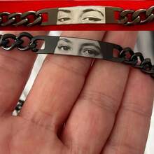 Personalized Eyes Photo Projection Bracelet Laser Engraved Stainless Steel Jewelry For Men And Women - Multicolor - View 8