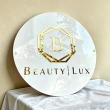 Custom Round Business Acrylic Sign | Custom Business Logo Sign Custom Acrylic Sign | 3d Business Sign,Custom Acrylic Business Logo Sign | Office Sign | Salon Sign | Welcome Sign,Custom Laser Cut Sign - Multicolor - View 4