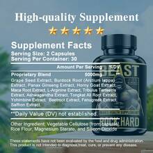 Premium Men's Health Supplement, With Grape Seed Extract, Burdock Root Extract, For Work Harder, Train Longer, Daily Male Capsules - 3 bottles - 查看 2