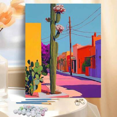 40*50cm Pintura al óleo digital sin marco DIY: Ilumina la vida creativa, representa un mundo colorido. Pintura al óleo digital DIY, embárcate en tu viaje artístico. Es la fusión perfecta de creatividad y diversión, una excelente opción para la interacción, el intercambio de parejas y la relajación personal. Lienzo de alta calidad, textura fina, llevando tus sueños artísticos. Los colores son vibrantes y duraderos, inodoros y confiables. Identificación digital clara, incluso sin ninguna base de pintura, puedes comenzar fácilmente y todos pueden convertirse en artistas.