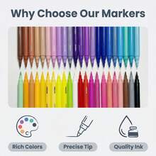 1 pieza Juego de arte creativo de 36/60/84 colores, tinta suave, caja portátil, adecuado para pintura, bocetos, colorear, caligrafía, manualidades, gran regalo para niños y adultos, artistas, maestros, estudiantes - 36 colores/juego - Ver 5