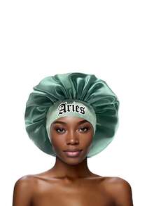 12 Sombreros de mujer con estampado de constelación | Gorro de satén verde con estampado, protege tu cabello y mantiene el estilo bohemio romántico - Constelación NSM17 Verde - Ver 11