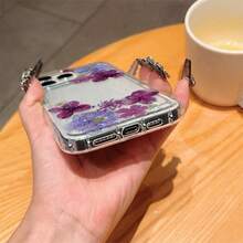 1个优雅渐变紫色花朵圆点设计防震透明软手机壳，兼容苹果17/16/15/14/13/12/11 Plus/Pro Max系列，简约全包保护壳，时尚美观设计。 - 彩色 - 查看 5