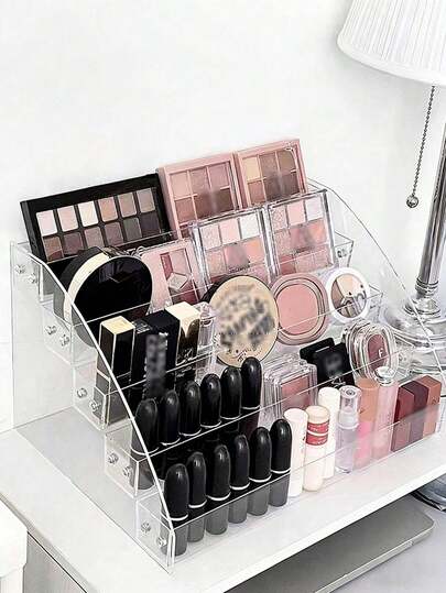 1-Pack Large Capacity Storage Rack Cosmetic Organizer Tiered Cosmetic Shelf Storage Rack