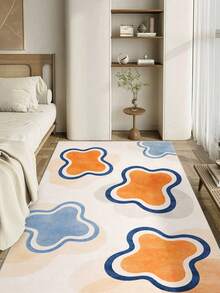 Alfombra de área moderna, redonda, lavable y antideslizante - Alfombra suave y delgada para sala de estar, alfombra de cocina y pasillo, alfombra decorativa para el hogar - Mostaza Amarilla - Ver 2
