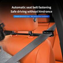 2pcs New Car Safety Belt Positioner, Prevent Chest Tightness, Impact And Abnormal Noise, Suitable For 99% Of Car Seats On The Market. Prevent Safety Belt From Tightening Shoulders And Neck. Recommended To Equip With Portable Limiter, Safety Bag Adjuster And Non-Neck Abdominal Restraint For More Comfortable Driving Experience. - Multicolor - View 6
