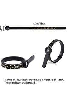 1/3 Pcs Reusable Ring Sizer Tool Set, Includes Ring Mandrel And Magnifier. Also Can Measure Finger Circumference With Tape Measure. - Multicolor - View 5
