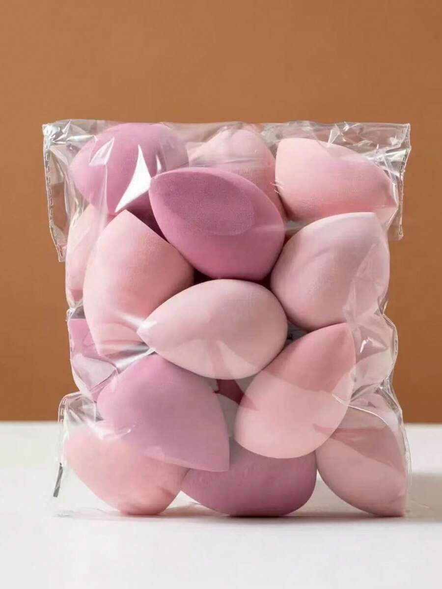 8 piezas de esponjas de maquillaje extra grandes, de forma y color aleatorios de calabaza/gota de agua, adecuadas para todo tipo de pieles como herramientas de maquillaje - Multicolor - Ver 1