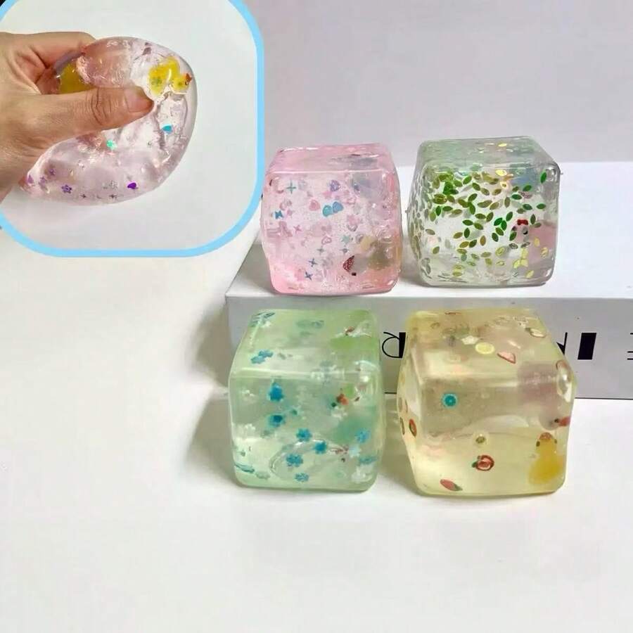 麦芽鸭挤压玩具，慢回弹魔方挤压减压玩具，儿童玩具，批发 - 彩色 - 查看 1