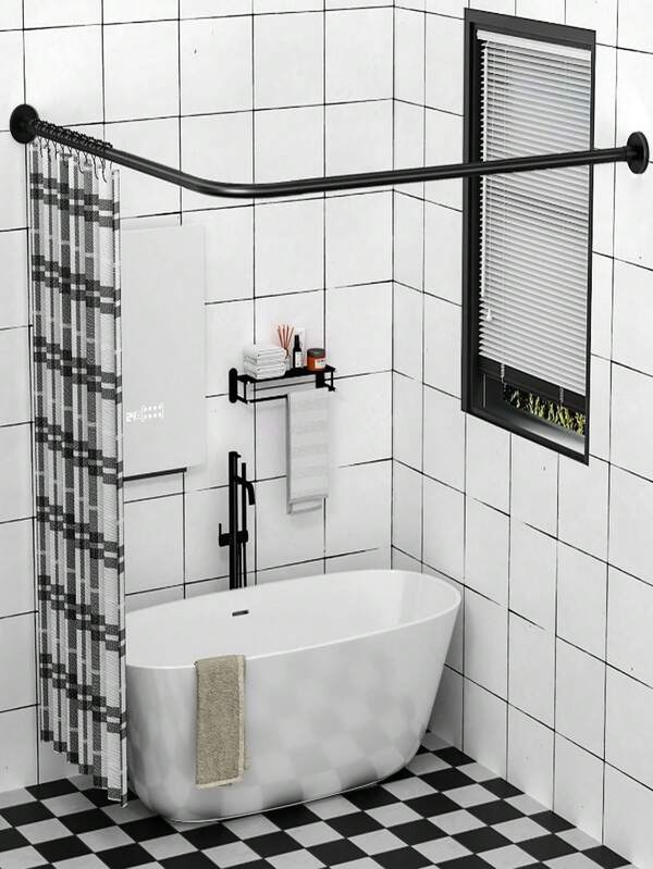 L Şeklinde Paslanmaz Çelik Ayarlanabilir Banyo Küvet Köşe Direği, Uluslararası Tarz, Metal Malzeme, Ayarlanabilir Banyo ve Butik Köşe Depolama Rafı Aksesuarı