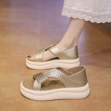 Women Platforms & Wedge Sandals - Champagne - View 5