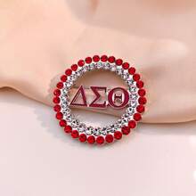 3pcs Mixed Round Hollow Alloy OES Letter Anti-Exposure Brooch Pin - Multicolor - View 8