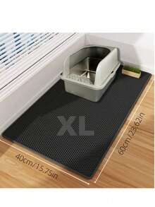 Extra-Large Double-Layer Cat Litter Mat Made Of EVA Material, Designed To Prevent Splashes And Leaks, Keeping Litter Contained. It Is Non-Slip, Washable, Waterproof, Odor-Resistant, And Easy To Clean - Perfect For Litter Boxes And Pet Item Protectors | Washable Cat Mat | Cat Mat. - Multicolor - View 18