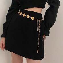Women's Gold And Silver Metal Belt, Luxurious For Dresses And Elegant Looks - 金的 - 查看 2