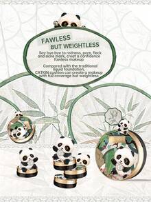 Cojín corrector de Catkin Panda Paradise BB Cream, base de maquillaje hidratante y transpirable que nutre la piel, crea un maquillaje perfecto, adecuado para pieles sensibles, cobertura ligera C01 Fair - C01 Feria - Ver 4