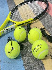 Entrenador de tenis con cuerda elástica, entrenamiento de tenis individual para deportes y acondicionamiento físico - Multicolor - Ver 8