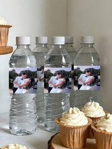 1/10/20/30 Customized Water Bottle Label Stickers, Personalized Text And Photo Stickers, Bridal Shower Decoration - Multicolor 4 - View 10