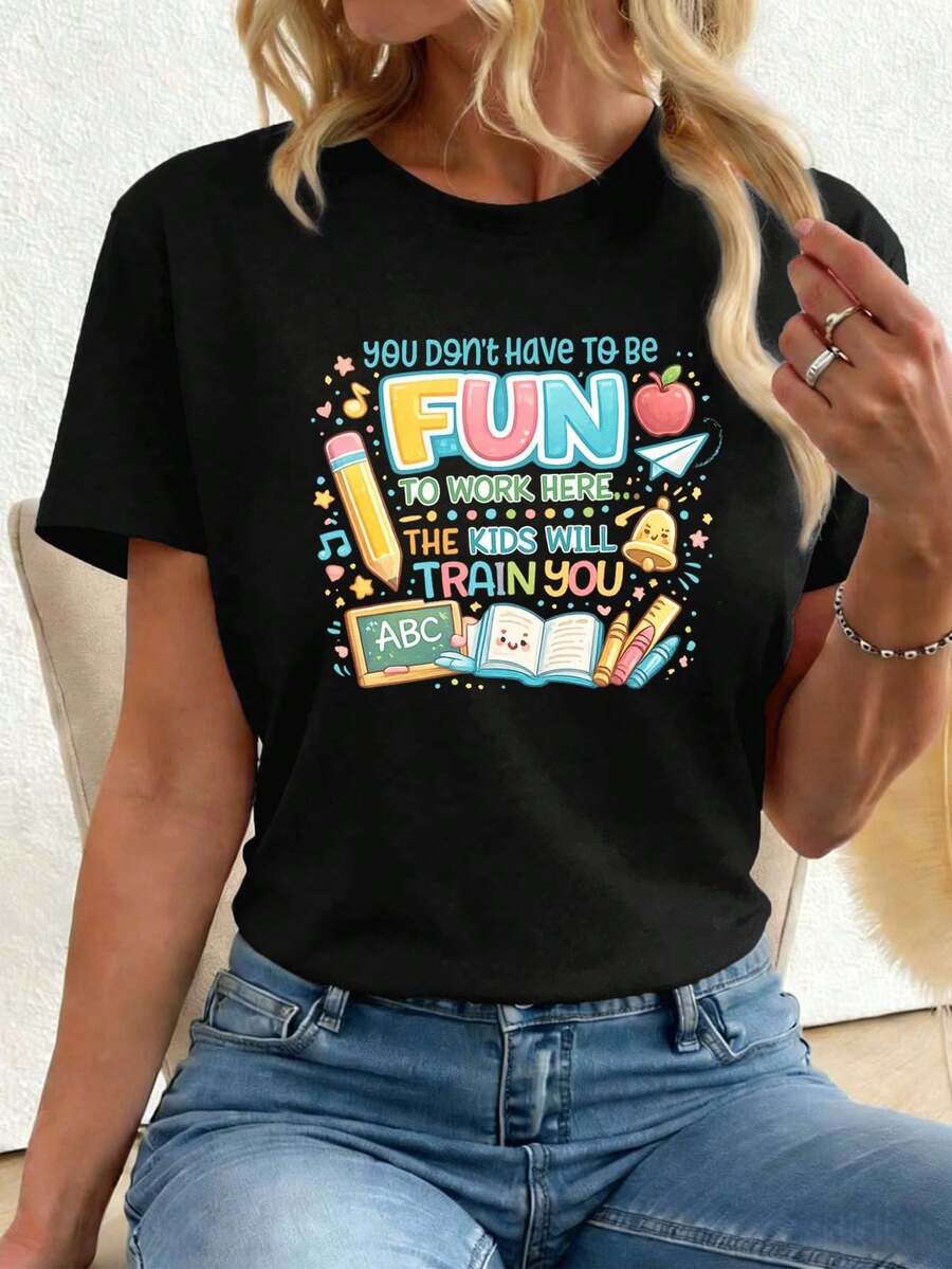 Women T-Shirts - Black - View 1