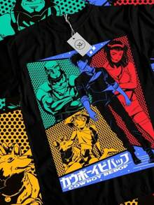 Cowboy Bebop T-Shirt Mirror Anime Manga Mom Gift Funny Shirt - Black - View 1