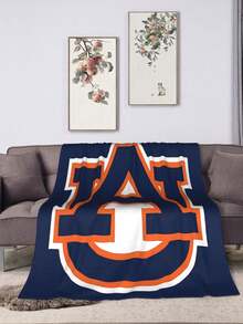 Auburn Merch University Tigers Throw Blanket Warm Blankets Breathable Air Conditioner Blanket For Car Classic Outdoor Blankets For Picnic For All Season - 黑色 - 查看 6