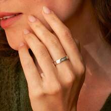 Personalized Engraved Rings - Custom Engraved Wedding Rings - Gold & Silver Rings - Personalized Jewelry Gifts - Multicolor - View 4