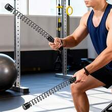 2PC Men Women Ropeless Battle Ropes Cordless Training Rope Weighted Workout Rope - الأسود - مشاهدة 3