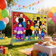 Roblox 1 tấm phông nền chủ đề trò chơi robot, bền chắc, dùng để trang trí bối cảnh, chụp ảnh sinh nhật, tiệc độc thân, trang trí tường cho các buổi họp mặt ngày lễ, vật dụng tạo không khí và bối cảnh cho bữa tiệc. - Hình nền Roblo boy - Xem 2