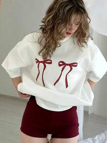 Women T-Shirts - [White] - View 9